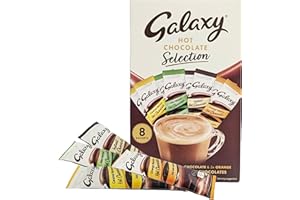 GONDMAX Hot Chocolate Selection Bulk Buy 8 Sachets - Instant Hot Chocolate Sachets Multipack of 4 Flavours - Caramel, Mint, Orange & Milk Chocolate Cocoa Powder 200g