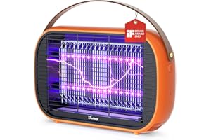 Buzbug Insektenvernichter für Außen und Innen, 5200mAh Wiederaufladbarer Mückenvernichter, Tragbarer Kabelloser LED Fliegenvernichter, Wasserdichter Fliegenfänger, Ideal für Camping, Wohnmobil, Garten