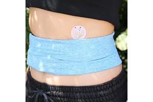 ‎DIASTICKER Diasticker® - Bauchgurt für Insulinpumpen, CGM-Lesegeräte - Light Blue Größe M (75-95 cm), Kompatibel mit Tandem t:slim, Ypsopump, Medtronic Minimed & mehr