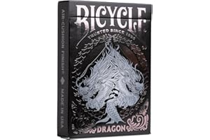 Bicycle Black Dragon Playing Cards - 1 Deck, Air Cushion Finish, Professional, Superb Handling & Durability, Great Gift For Card Collectors, 20 mm x 66 mm x 95 mm