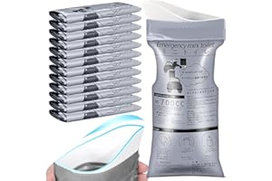 YADOBIG 12 Piezas Bolsas de Orina Desechables, 700ml Bolsa de Vómito de Urinario con Almohadilla de Rápida Absorción, Bolsa de Orina Portátiles para Acampar, Viajar, Atasco de Tráfico, Emergencia
