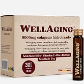 WellAging 30 Vials Hydrolyzed Bovine Collagen Type 1 5000 mg with Hyaluronic Acid, Vitamin C, Zinc and Biotin &middot; Drink Collage