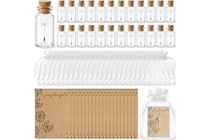 Geiserailie 24 Set Kleiner Wunscherfüller Echtes Pusteblumen im Glas Grußkarte Mullbeutel Hanfseil Dankeschön Geschenk Glücksbringer Kleine Aufmerksamkeit Mitgebsel zu Weihnachten Geburtstag Hochzeit