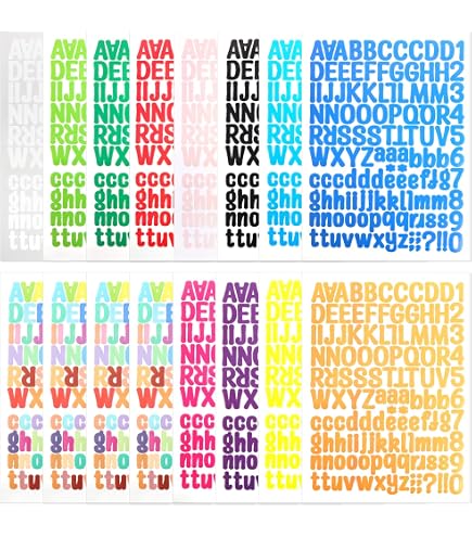 Buchstaben Aufkleber Set – 520 Stücke Auf 10 Blättern | Schwarz | Selbstklebend & Wasserfest | Für DIY, Briefkasten, Dekoration