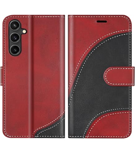 MOBESV Custodia per Oppo Find X2 Lite, Cover a Libro Magnetica Custodia in Pelle per Oppo Find X2 Lite, Elegante Rosso