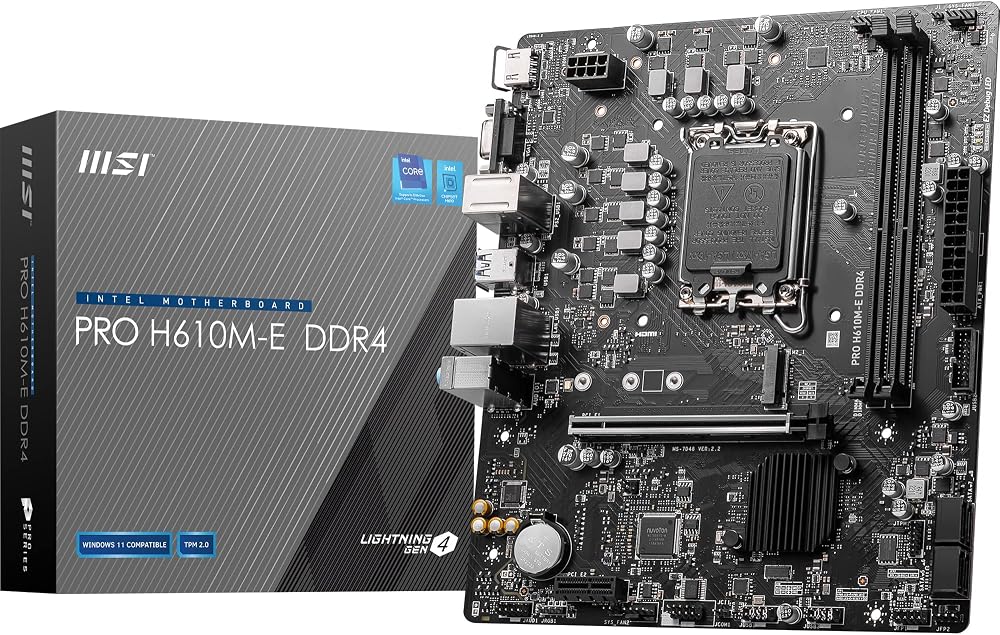 MSI PRO H610M-E DDR4 Intel H610 Soket 1700 DDR4 3200MHz mATX Gaming (Oyuncu) Anakart