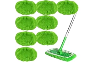 BGTLJKD 8 Piezas Paños Reutilizables para Mopa Swiffer Sweeper, Fregona Microfibra Recambio Mopa Pads, Recambios de mopa Lavables y Reutilizables, para Suelos de Madera, Cerámica y Vinilo (A)