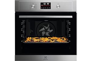 Electrolux Serie 700 Forno da Incasso Multifunzione Pirolitico, Capacità 72 L, EOM4P46TX, Classe A+, Funzione AirFry, Cottura Multilivello, 589x594x569 mm, Inox antimpronta