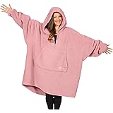 THE COMFY Teddy Bear Quarter Zip | Oversized Microfiber & Sherpa Wearable Blanket with Zipper, Seen On Shark Tank, One Size F