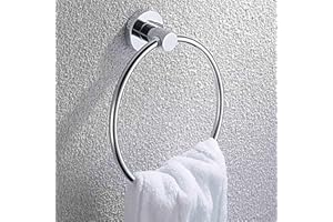 Betadistor Chrome Towel Ring Hand Towel Holder for Bathroom Hand Towel Racks Rust & Corrosion Resistant Stainless Steel Wall Mount Bathroom Hardware Round Towel Hanger, Chrome, 09-0105