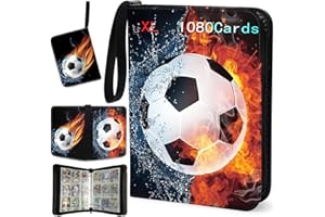 SOSINYA Sammelkartenalben Album mit Reißverschluss, Album für Karten, Sammelkarten, Alben für Sammelkarten, Album, Kartenhalter, PU-Karten, wasserdicht, 1080 Karten, Geschenke für Kinder