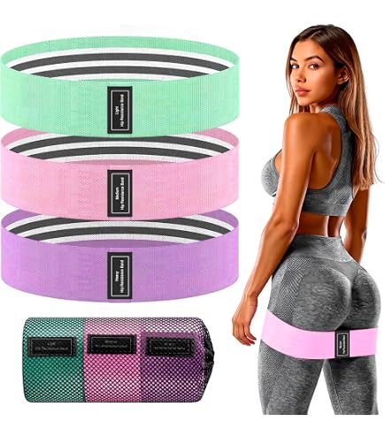 Fortune Favors The Swole Booty Bands Set - 3 Level Fabric Resistance Bands For Glutes & Legs - View #6