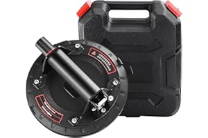 Riiai 8" Vacuum Suction Cup, Heavy Duty Glass Suckers Lifters for Granite Lifting Window Replacement, 220lbs Load Capacity, Handheld Vacuum Cups with Carrying Case, Sturdy Handle, Metal Release Valve