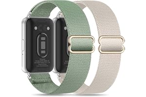 EverAct Elastic Bracelet Compatible with Samsung Galaxy Fit 3 Replacement Strap Watch Strap Accessories for Samsung Galaxy Fit 3 SM-R390 Nylon Replacement Strap Sports Watch Strap Women Men