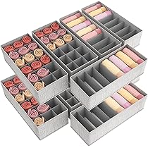 Organizer Pieghevole Per Cassetti - Set Di 4 Divisori Salvaspazio Per Biancheria, Calzini E Accessori - Foto 7