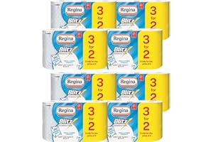 PERFECTONISH Regina 24 Rolls Blitz Kitchen Towel Super Strong 3 Ply 70 Sheets per Roll Amazing Value Thank you Sticker Packaging.