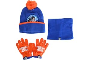 Dragon Ball Z Ensemble Bonnet, écharpe et Gants pour Garçon, Motif Goku Ensemble d'hiver, Cadeau pour Enfants