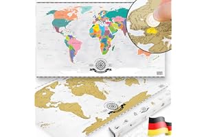 GOODS+GADGETS® Scratch-Off Världskarta - Skrapa Bort Resekartan