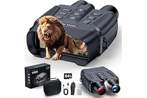 BEENATE Night Vision Goggles 4K: Night Vision Binoculars for Adults, 3.99'' LCD Digital Binoculars with 5X Digital Zoom Visible 1640ft/600M Infrared Night Vision Scope 64GB Card for Hunting Camping Hiking