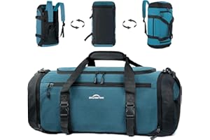 ZIOSINM Męska torba sportowa, 42 l męski plecak na siłownię, wodoodporna torba podróżna Oxford z przegrodą na buty, przegrodą na mokro i warstwą izolacyjną, Niebieski, torba sportowa