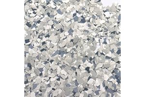 ONTWIE Miscela di trucioli di colore decorativi, 900 g, per pavimenti, garage, pareti interne ed esterne, pavimenti (bianco, grigio-blu, grigio terroso, grigio chiaro, blu scuro)