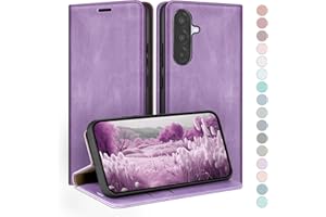 HUOUH Funda para Samsung Galaxy A56 Estuche de Billetera con Cuero de PU con Bloqueo RFID,Titular de Tarjeta de crédito,Cubierta a Prueba de Golpes teléfonos Fundas para Samsung A56 Lila Violeta