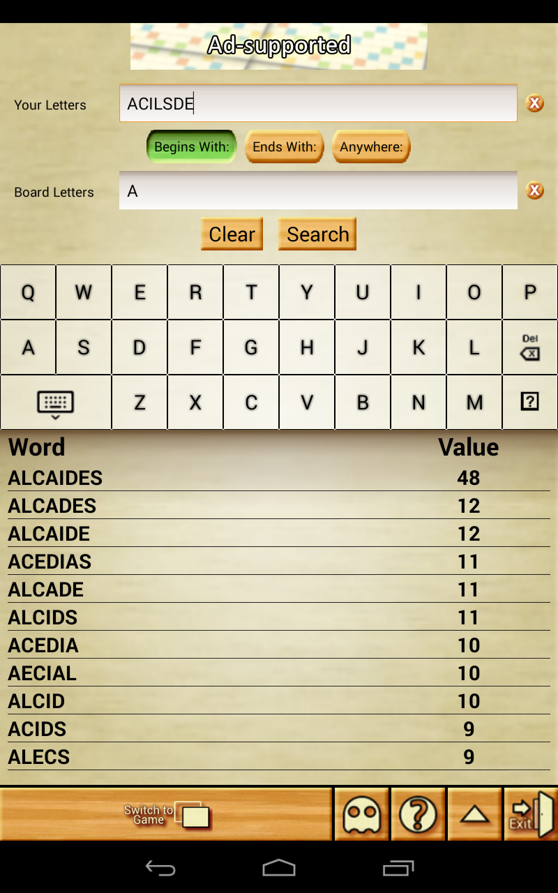 Word Breaker Free Cheats for Words With Friends, Wordfeud, Scrabble