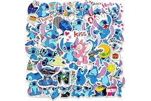 DAWUMIN S-titch - Set di 100 adesivi per bambini, impermeabili, per valigia, biciclette, laptop, auto, fai da te, tatuaggi in vinile per compleanno dei bambini, pensierini, festival, ragazze (S-titch)
