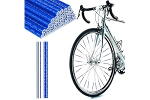 Abeillo 36Pcs Reflective Spoke Covers for Bicycle, 360° Visibility 2.9Inch Bike Spoke Reflectors for Night Riding, Bike Wheel Reflector Tube Reflective Spokes Skins Wheel Decoration Reflectors
