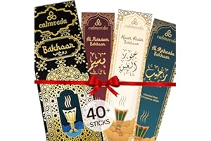 CALMVEDA Arabian Oud Bakhoor Kadzidełka – Kadzidełka z motywem Arabian Oud Bakhoor, takie jak Al Nasaem, Hoor Alain & Al Raheeb Oud Bukhoor | Idealne islamskie prezenty lub prezenty Eid