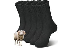 sellto 5 PAAR Merino Socken Thermosocken Herren Atmungsaktiv Wandersocken Dicke Warme Outdoor Wintersocken Anti-Blasen Sportsocken