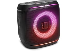 JBL Partybox Encore 2, Enceinte Bluetooth sans fil avec micro sans fil, 15 h d’autonomie, résistante aux éclaboussures IPX4, Son JBL Pro avec IA Sound Boost et connexion multi-enceintes Auracast, noir