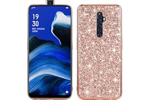A9H Xifanzi Case per Oppo Reno2 Z Cover Brillantini Backcover Glitter Ultra Sottile Bling Custodia Silicone Morbido TPU Shockproof Coperture Bumper Gel Soft Custodia Lucciante per Oppo Reno2 Z,Rose God