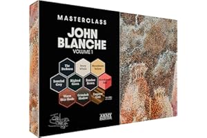 The Army Painter, Masterclass John Blanche Volume 1, 6 x 18 ml Warpaints Fanatic, 1 Speedpaint unique, 2 lavis, 1 métallique, 1 impression - pour figurines de wargame