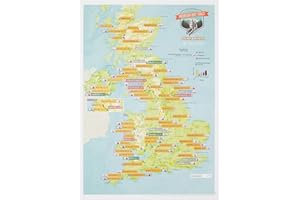 MAPS INTERNATIONAL Scratch Off UK Mountain Bike Trails Map Poster - Mountain Bike Cyclist Gift - 30 (w) x 42 (h) cm