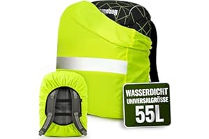 MOVOJA 55L Regenschutz Rucksack – Wasserdicht & Winddicht I Für Schulranzen & Rucksäcke I Regenschutz Schultaschen Regenhaube Schulranzen Tonister Regenhülle Wasserschutz Regenüberzug Backpack cover