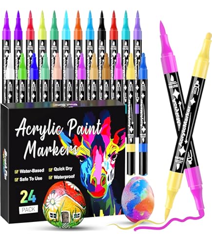 XBecc Bolígrafos De Pintura Acrílica De 36 Colores Con Caja De
