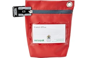 Versapak CCB0_RDS Small Secure Cash Bag - Red