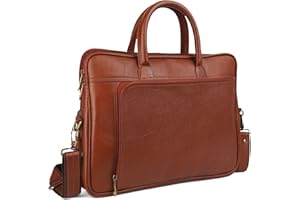 Gaja Leather Laptop bag for Men and women | Briefcase slim| Messenger bag | Shoulder Bag for men and women | Leather Satchel bag for work, business and school | office bag for ladies and gentlemen