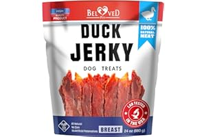 Beloved Pets Dog Treats Duck Jerky 680 GR – Dog Food & High Protein Soft Chews for Large, Medium & Small Breeds – Natural Healthy Training Soft Strips & Snacks – Rawhide Free Bulk Pack