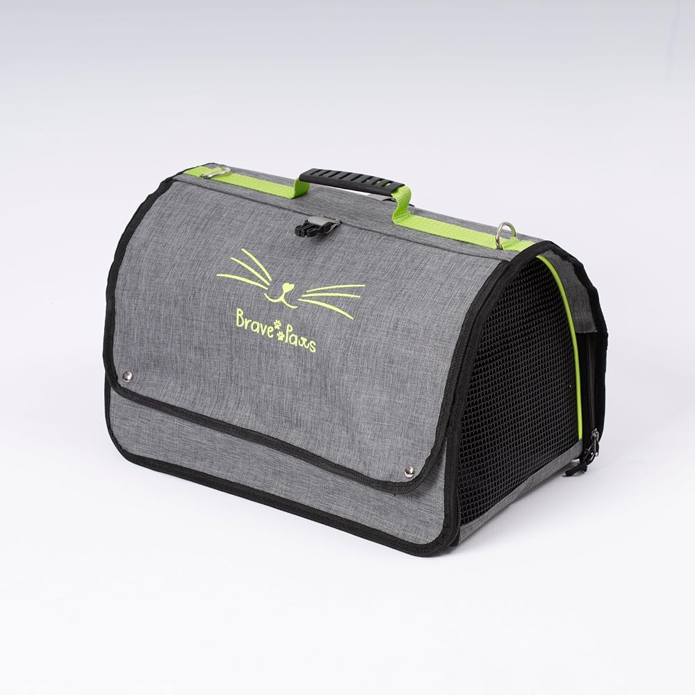 Flybag Plastik Dayanıklı Fileli Kedi Ve Köpek Taşıma Çantası Seyahat Çantası Gri 45 * 25 * 26cm (Gri)