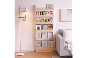 Heehee Massivholz Bücherregal Buchregal Veranstalter für Bücher, Spielzeug Lagerung Bücherregal Rack Wand für Kinder und Erwachsene (Breite 80CM)
