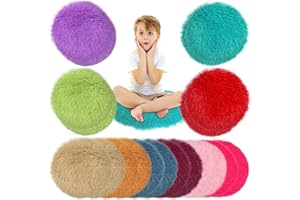 YEXEXINM 20 Pack Kids Crazy Carpet Circle Seats 16 Inch Round Floor Mat Kids Colorful Floor Cushions Soft Educational Classroom Rug for School Home Group Activity Learning Marker Playing Areas