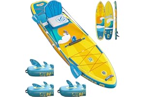 iTAOSTAR Stand Up Paddling Borad, Sup Board Aufblasbare, Stand Up Paddle Board for Anfänger,SUP Borad Mit Sitz,Komplettes Zubehör Allround Surfbrett für Yoga Paddle Board Pink/Orange/Yellow