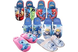 Characters Cartoons - Bambina Bambino - Pantofole Morbide imbottite - Tema Personaggi Cartoni animati Film Videogiochi