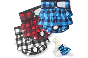 Petbank Female Dog Nappy Dress - 3 Pack Reusable Dog Nappies with Diaper Boost Pads - Leak-proof/Highly Absorbent Doggy Diaper for Dog in Period/Heat Circle/Urinary Incontinence/House Training