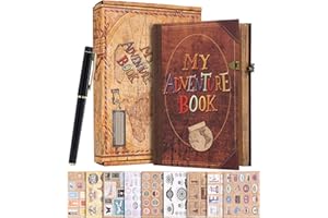 TPUDN My Adventure Book Personnalisable - Album Photo Rétro pour Couples - 164 Pages Sans Acide, Journal de Voyage pour Anniversaires, Vacances & Rendez-vous, Livre-Souvenir Compact, Cadeau pour Lui & Elle