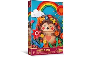 Trefl - Puzzle z Efektem 3D, Jeżyk - 160 Elementów - 40-lecie Trefl, Kolorowe Puzzle ze Zwierzętami, dla Dzieci od 6 lat