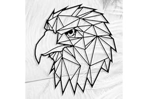 KELULY Decorazione in metallo. Scultura da parete galleggiante, con ombre, in acciaio. (43 x 31 cm, aquila)