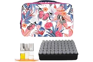 XUBX 60 butelek, torba do przenoszenia olejków eterycznych, duża pojemność, pojemność do 15 ml, butelka na olejki eteryczne, pojemnik do przechowywania olejków eterycznych, przenośny, chroni